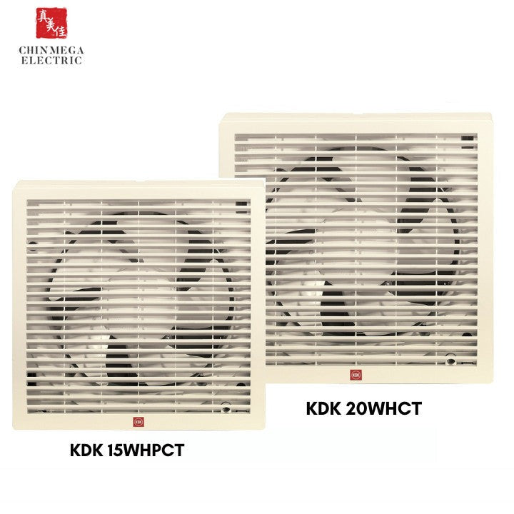KDK 15cm/20cm Louver Type Window Mounted Ventilating Fan 15WHPCT/20WHCT (Enquire for Installation)