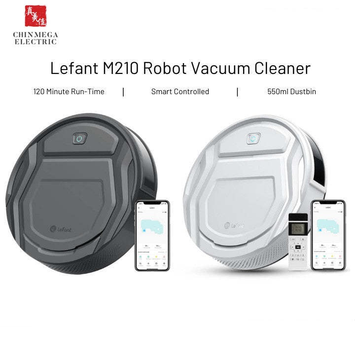 Lefant 4000Pa M210 Robot Vacuum | Clean 1300sft² in 120 min | Dustbin 500ML