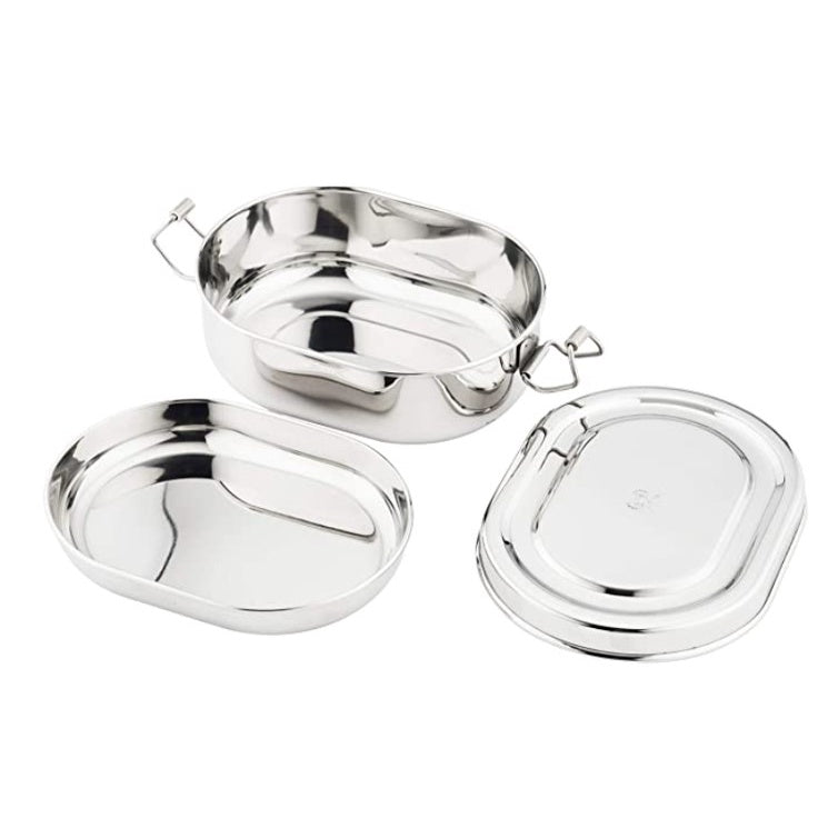 Butterfly Ruby Stainless Steel Lunch Box (Silver)