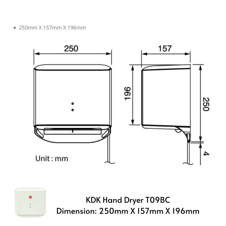 KDK Hand Dryer T09AC T09BC