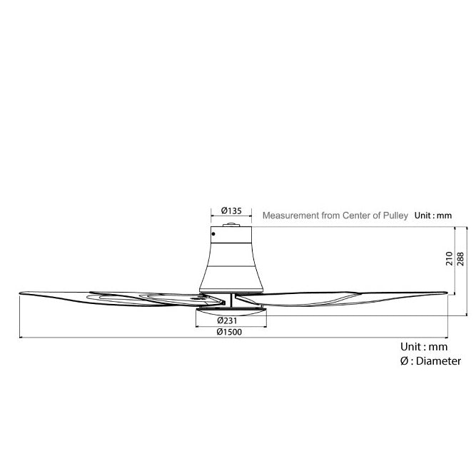 KDK 60" DC Motor Ceiling Fan T60AW