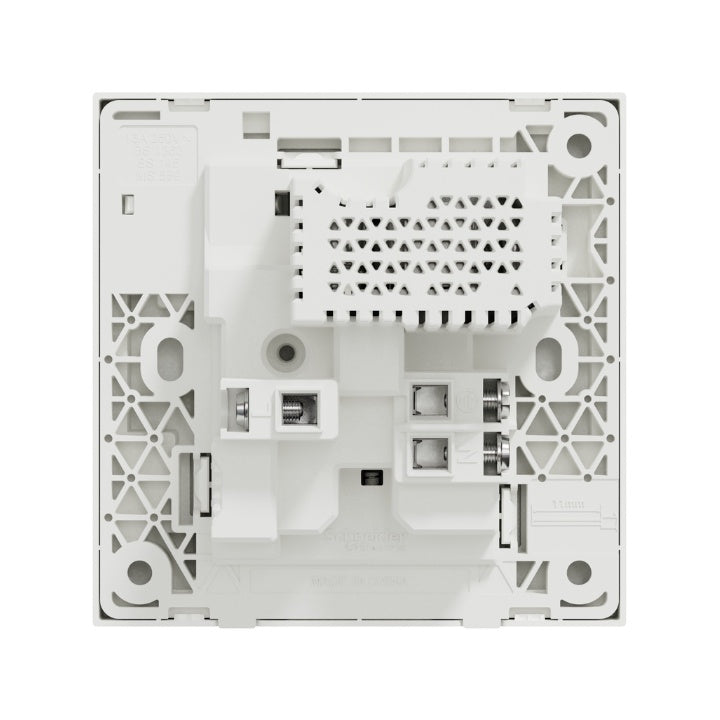 Schneider AvatarOn C 13A Single Socket with USB (White/Dark Grey/Wine Gold)