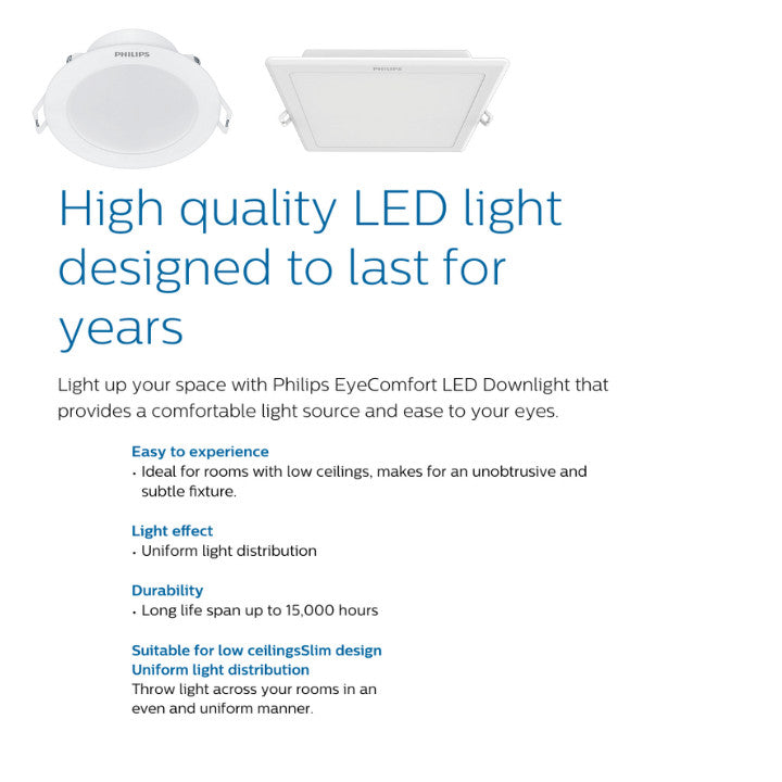 *WHOLESALE PRICE* Philips Eridani LED Recessed Downlight | Round 3.5w/7w/10w/14w | Square 9w/13w/16w