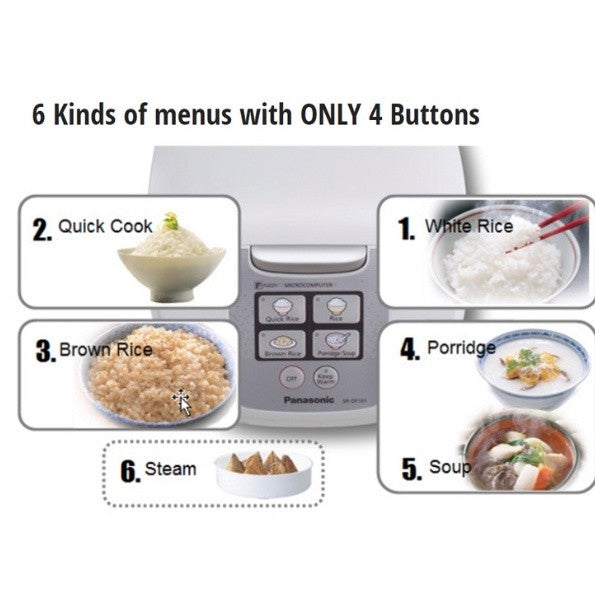 Panasonic 1.0L/1.8L Microcomputer Rice Cooker | SR-DF101/SR-DF181