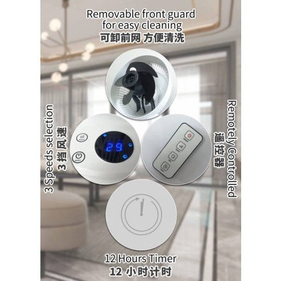 Sona 8 inches Turbine Circulating Fan STC 6048 (3 Years Warranty on Motor)