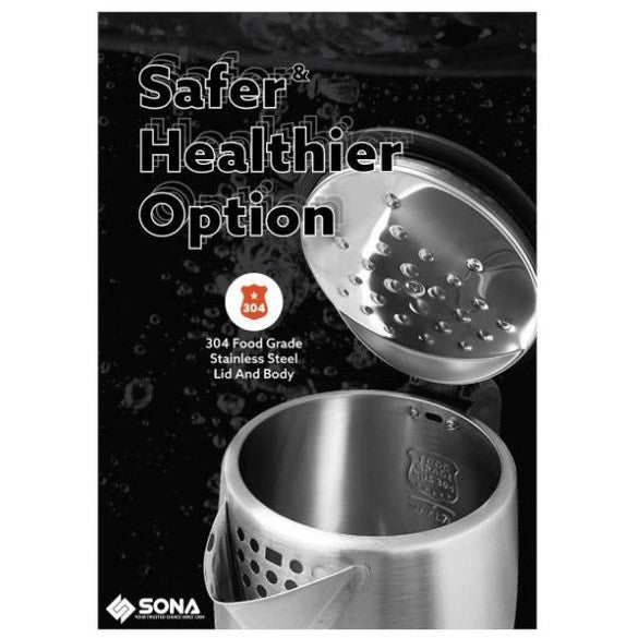 Sona 1.7L Electric Stainless Steel Kettle SCK 5205