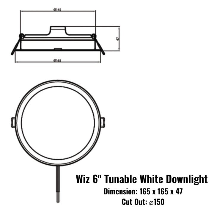 WiZ 5" 12.5W /6" 17W Tunable White Smart Downlight