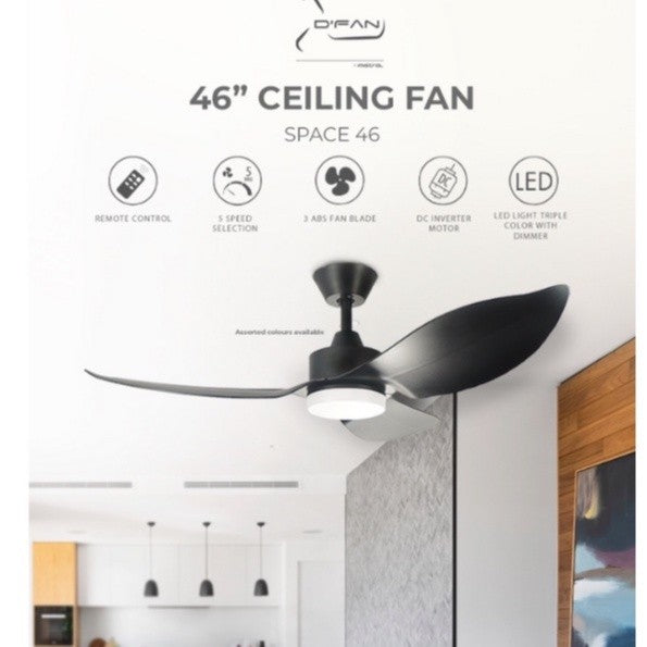 Mistral 46" D'Fan Ceiling Fan Space 46 with Remote Control
