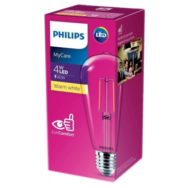 Philips LED Classic Bulbs ST64/ B35/ A60 Light Bulbs E14/ E27 Base (2w/ 4w/ 6w)