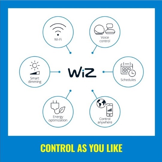WiZ Smart Lighting by Philips E27 9W Tunable White Smart Bulb