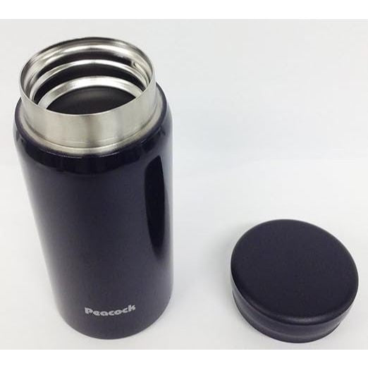 Peacock Compact 0.2L Thermal Vacuum Bottle Mug (AKB-20AK / ABK-20RS) - Red Pink / Navy Blue