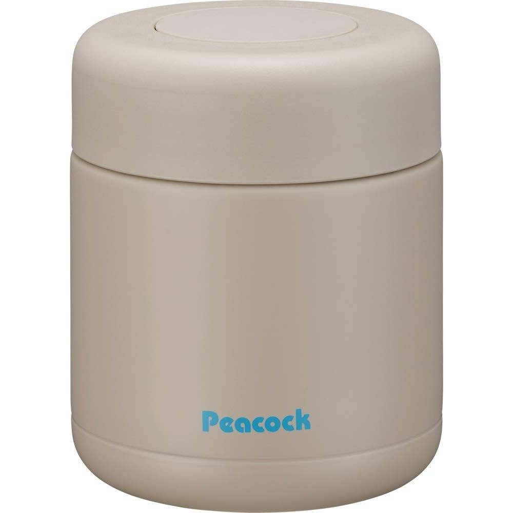 Peacock 300ML Food Jar Stainless Steel - Sand Beige / Citron Yellow (LKD-30 Y)
