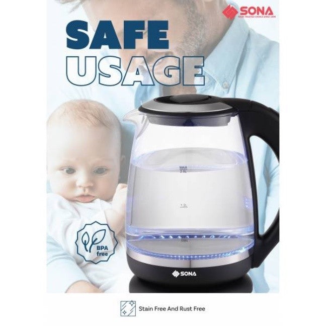 Sona 2.0L Glass Kettle SK5220