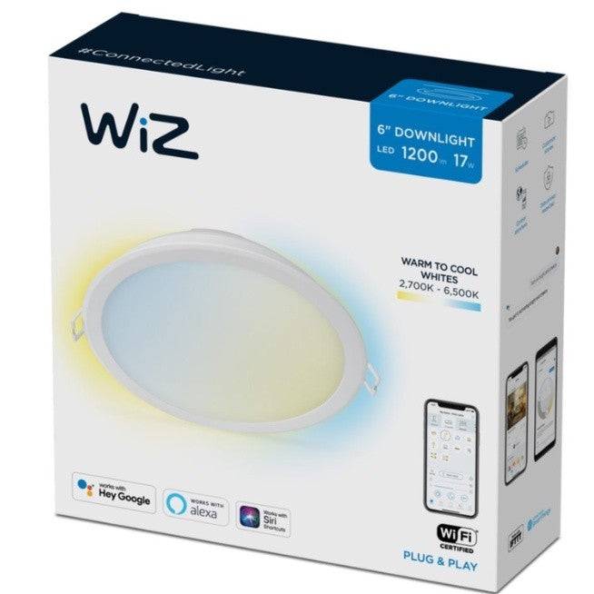 WiZ 5" 12.5W /6" 17W Tunable White Smart Downlight