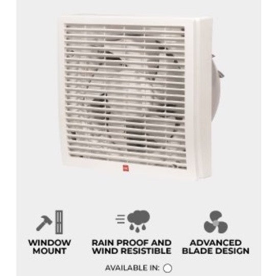 KDK 15cm/20cm Louver Type Window Mounted Ventilating Fan 15WHPCT/20WHCT (Enquire for Installation)