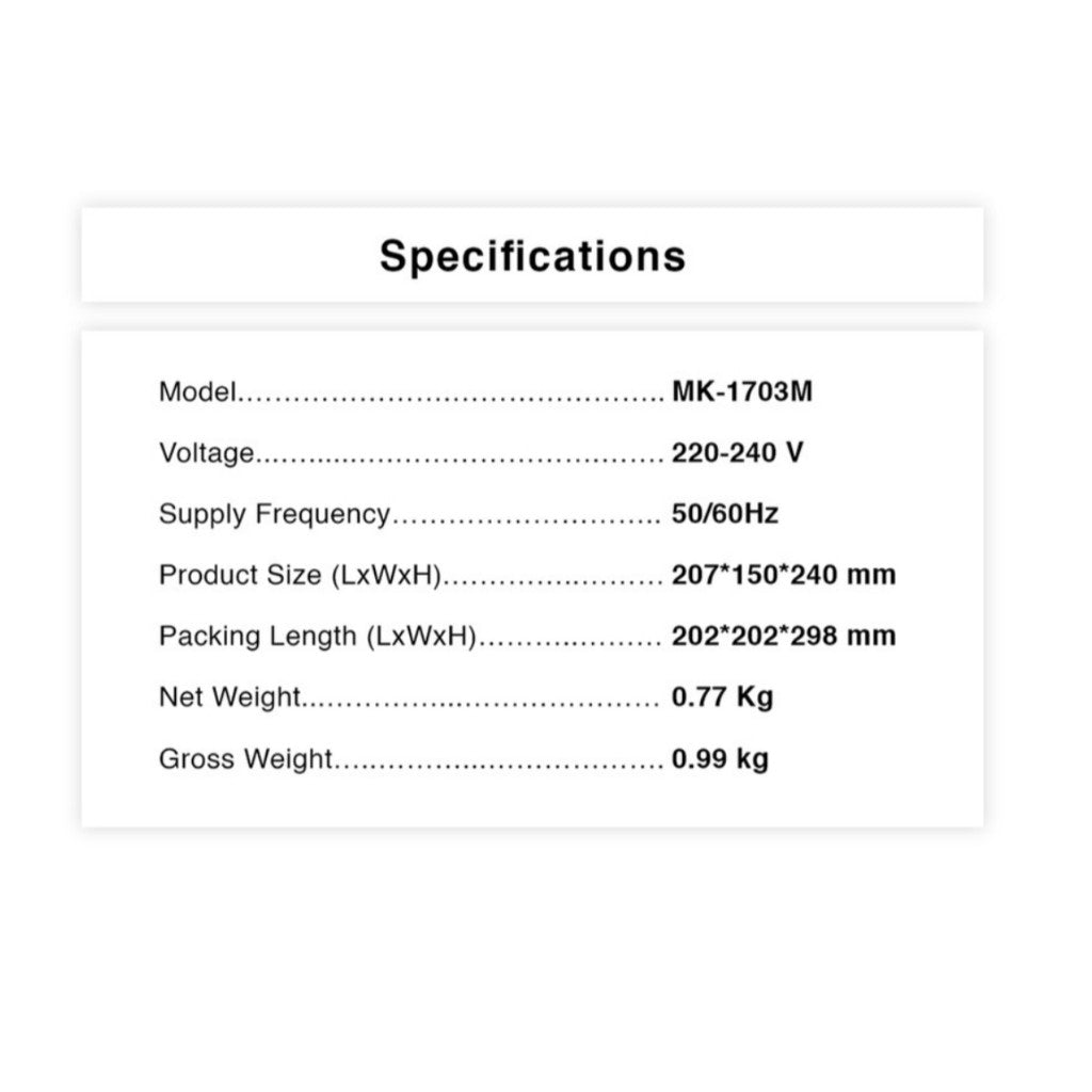 Midea 1.7L Stainless Steel Electric Kettle | MK-1703M