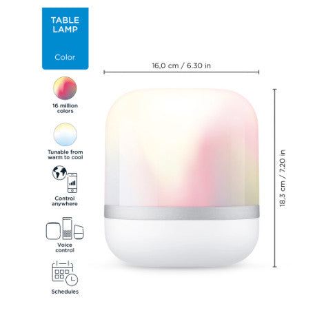 WiZ Hero / Squire Portable Smart Color Light Table Lamp