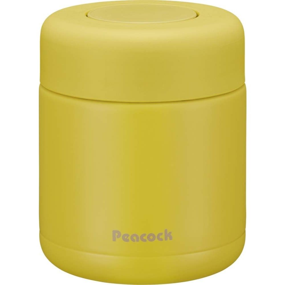 Peacock 300ML Food Jar Stainless Steel - Sand Beige / Citron Yellow (LKD-30 Y)