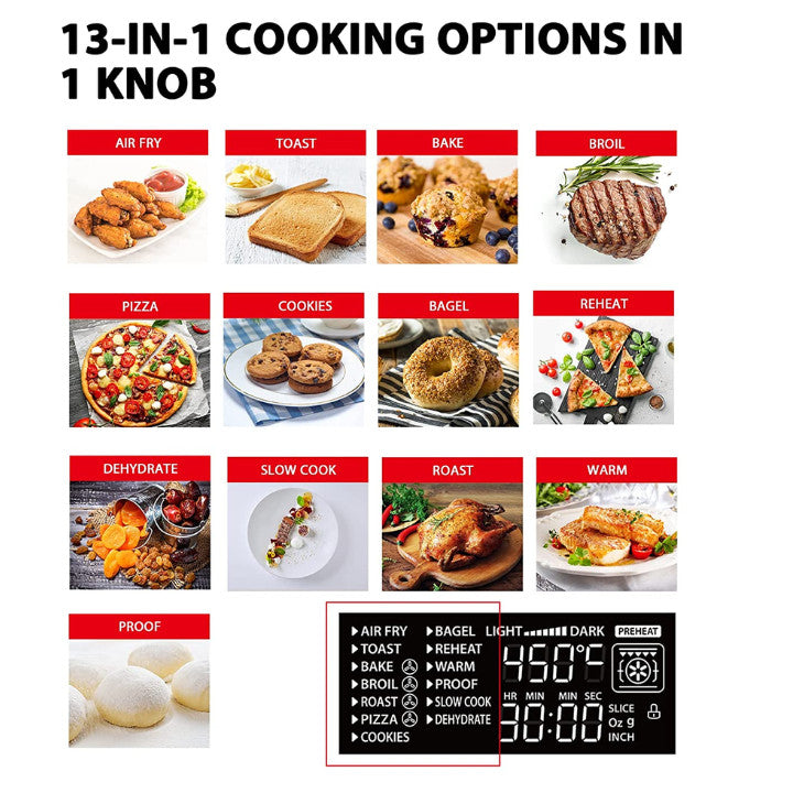 Toshiba 25L Air Fry Oven Remote Control with TSmartLife APP | TL2-SAC25GZC(GR)
