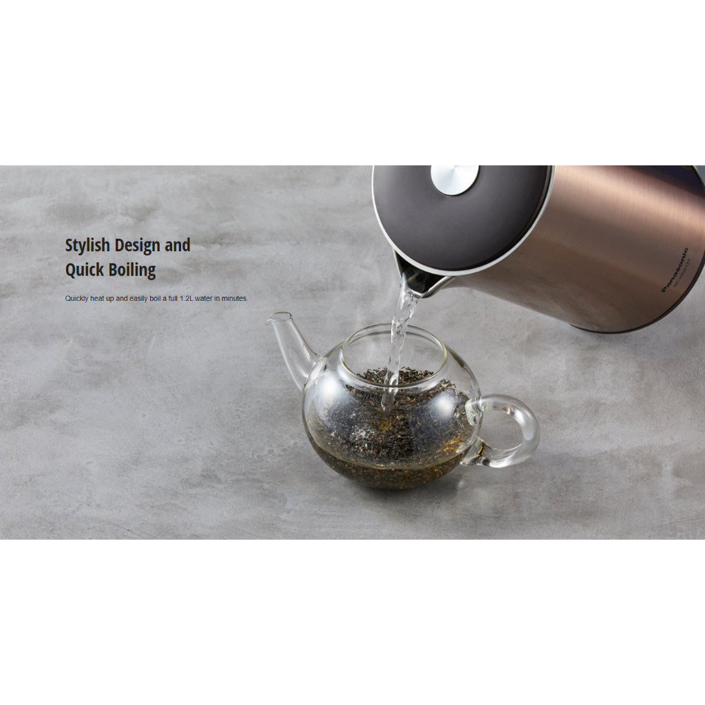 Panasonic 1.2L Double Layer Insulated Stainless-Steel Kettle | NC-HKD122 N(Gold)
