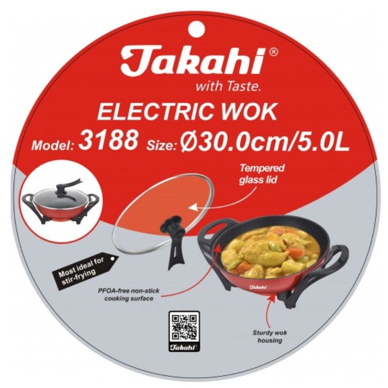 TAKAHI Electric Non-Stick Wok 2188 / 3188