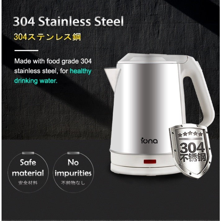 Iona 1.8L Stainless Steel Electric Kettle GLK1806