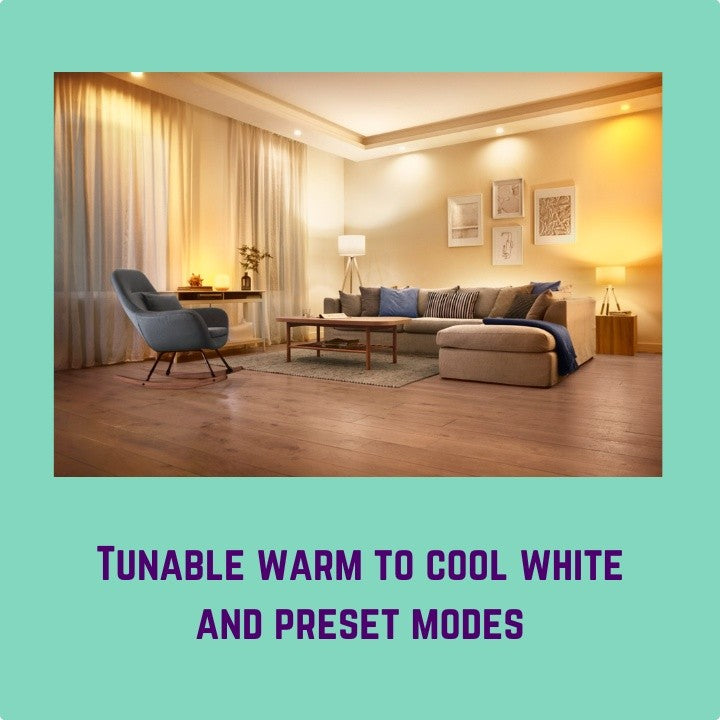 WiZ Smart Lighting by Philips E27 9W Tunable White Smart Bulb