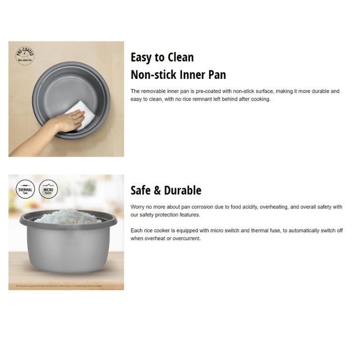 Panasonic 1.8L Automatic Rice Cooker /Steamer SR-Y18FGE