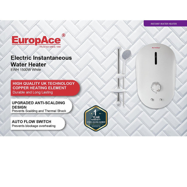 EuropAce Instant Shower Heater - EWH 1500W