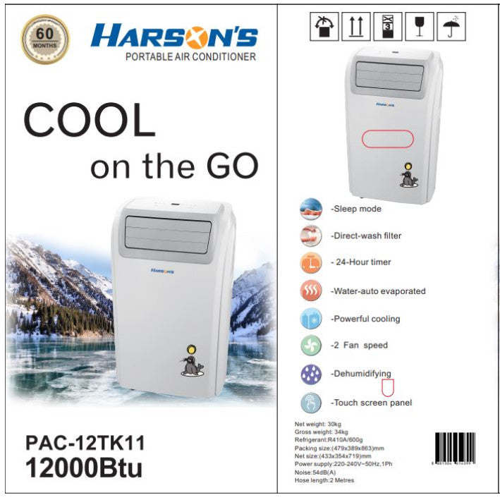 Harson's Portable Aircon 12000BTU / 14000BTU (PAC-12TK11 / PAC-14TK22)