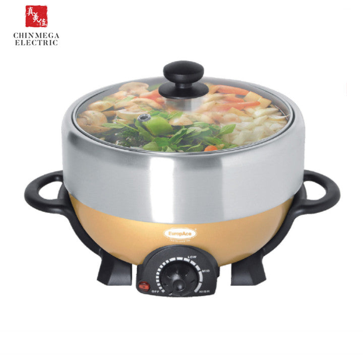 EuropAce 4L Deluxe Steamboat with Grill - ESB 3391S