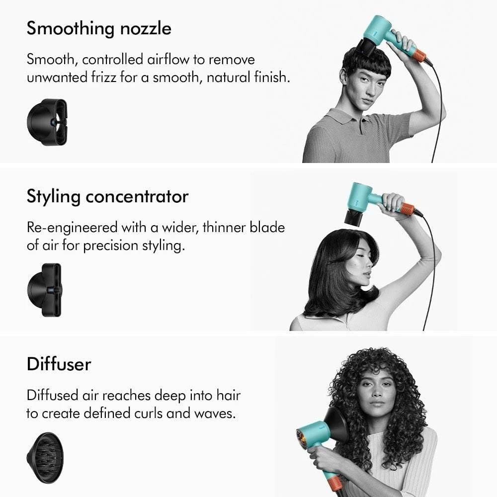 Dyson Nural™ Hair Dryer HD16 Strawberry Bronze (5 Attachments // Intelligent Dryer //2 Years Warranty)