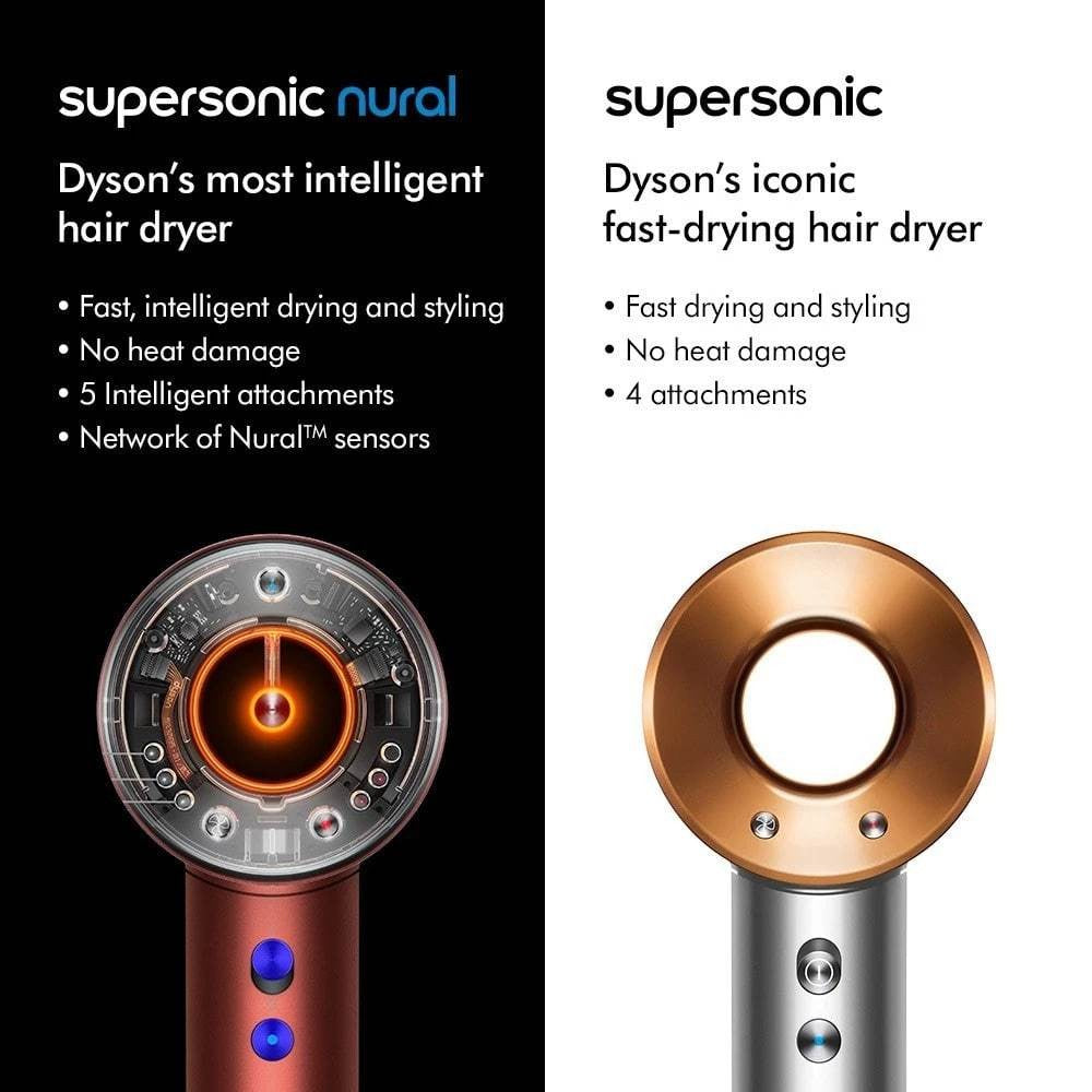 Dyson Nural™ Hair Dryer HD16 Strawberry Bronze (5 Attachments // Intelligent Dryer //2 Years Warranty)