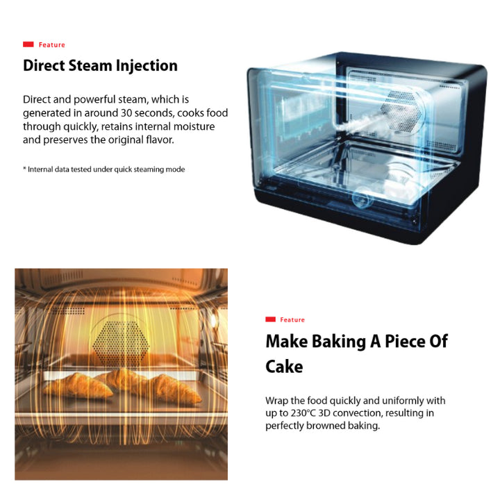 Toshiba 20L Pure Steam Oven MS1-TC20SF (Black) / MS1-TC20SF (Mint Green)