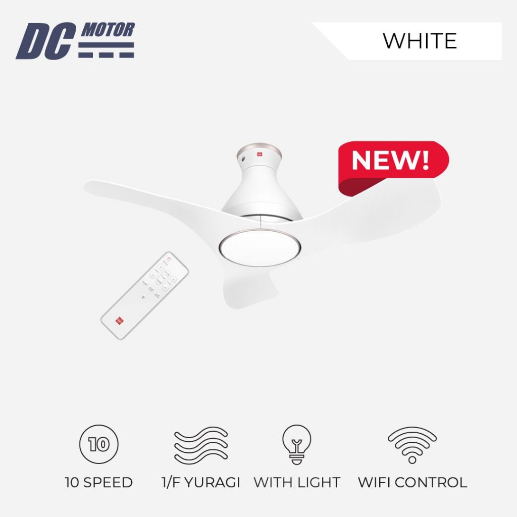 KDK Airy 40" / 48" DC Motor Ceiling Fan with Wifi Connectivity