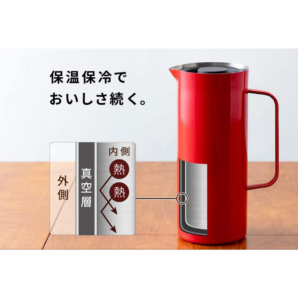 Peacock 1.0L Thermos Stainless Steel Tabletop Pot Living Pot | AHW-100
