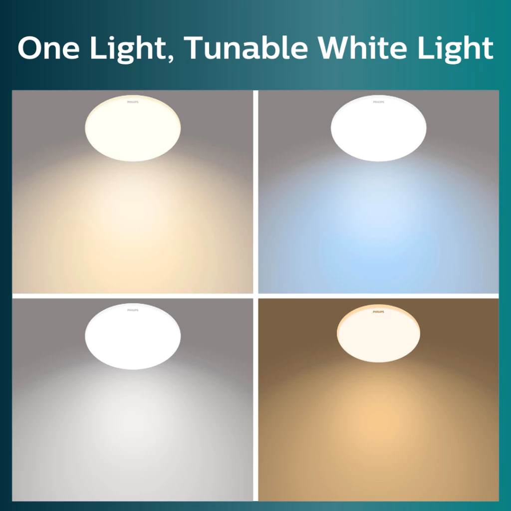 Philips Braid CL610 Tri-Color Ceiling Light with Remote Control | Tunable, Dimmable, Brightness Control