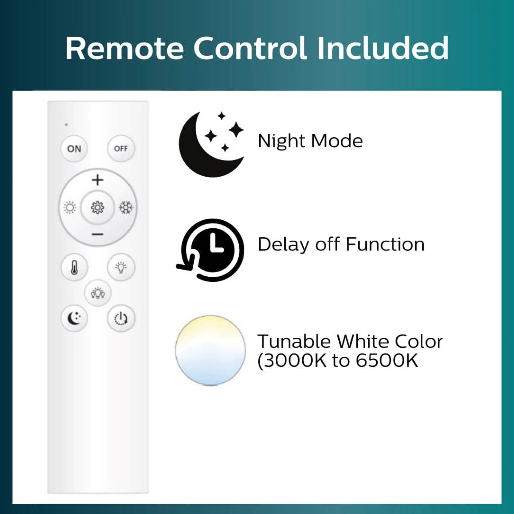 Philips Braid CL610 Tri-Color Ceiling Light with Remote Control | Tunable, Dimmable, Brightness Control