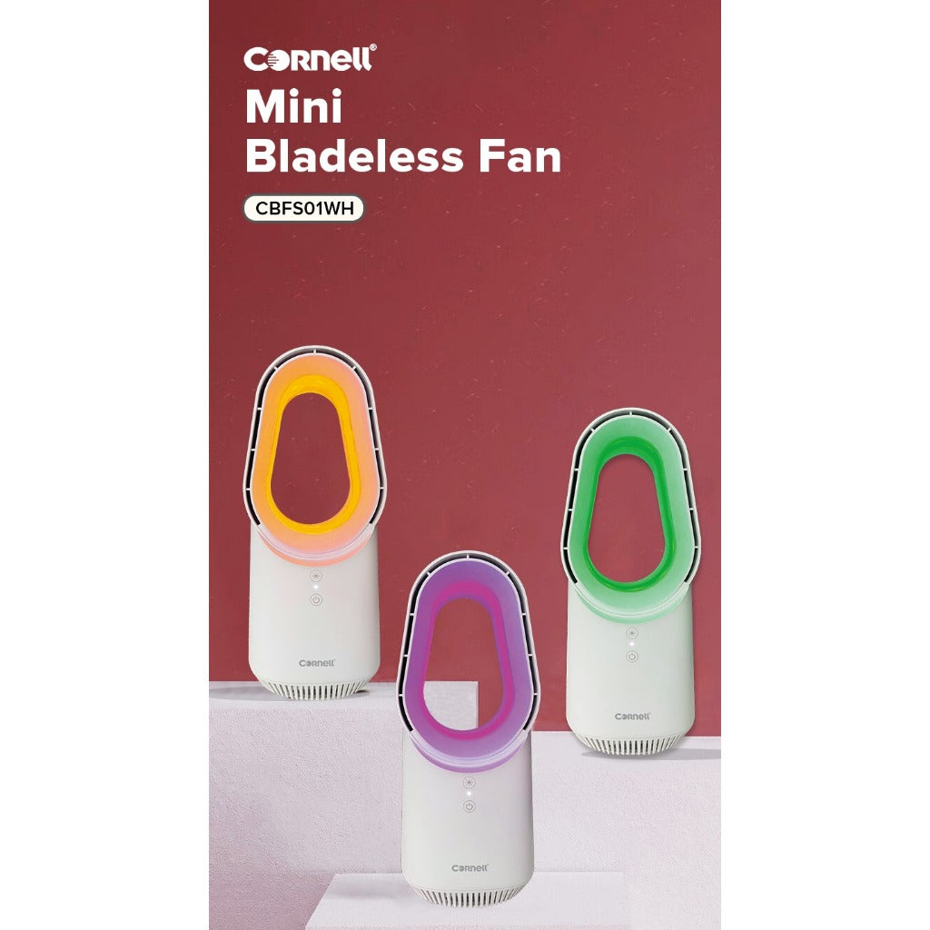 Cornell CBFS01WH Mini Bladeless Fan with Ambient Light