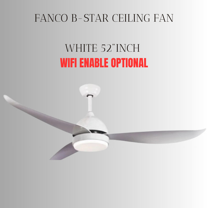 FANCO B-STAR 36" & 46" & 52" DC MOTOR CEILING FAN (Installation Service Please Contact Live Seller)