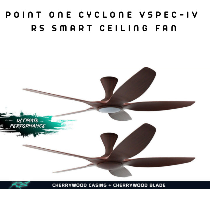 Point One Cyclone VSPEC-IV RS Smart Ceiling Fan 5 Blade (Installation Available)