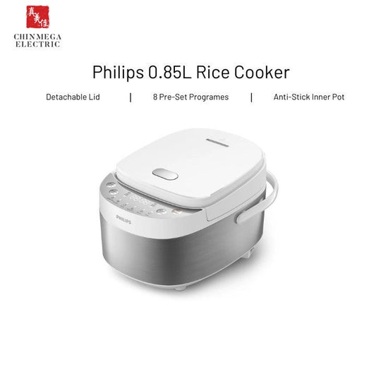 Philips HD3170 Rice Cooker 0.85L // 8 Pre-Set Menu, Non Stick Inner Pot, Removable Lid