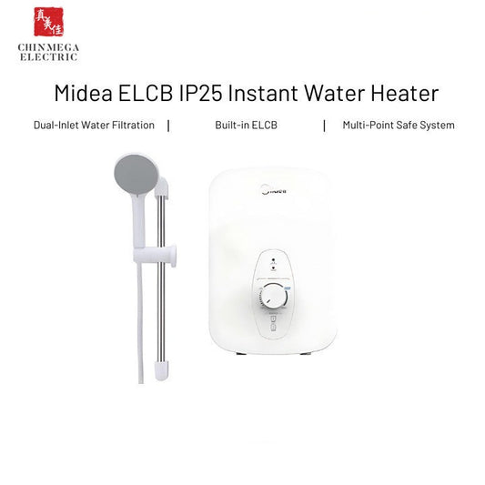 Midea Instant Electric Water Heater with Built-In ELCB | MWH-33MQNSG(W)-WB