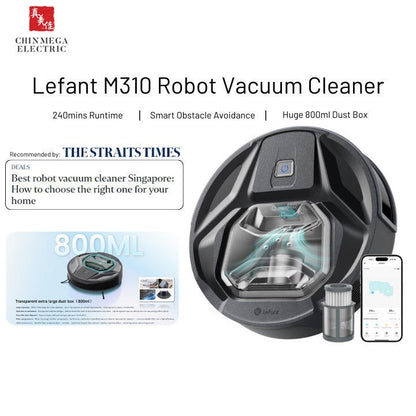 Lefant 6000Pa M320 Robotic Vacuum | 7.9cm Thin | 240 Minutes Runtime | 800ml Dustbox