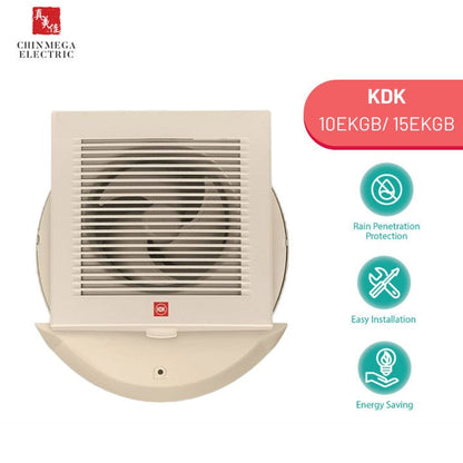 KDK 10EKGB/ 15EKGB Toilet Ventilating Fan Hood Series (Enquire for Installation)