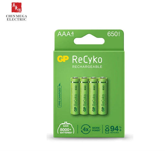 GP Recyko AAA Batteries 650mAh (4 pcs)