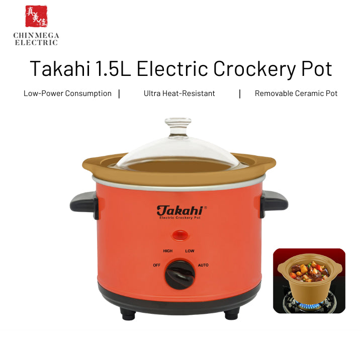 Takahi 1.5L Electric Crockery Pot | 1525HR-WO