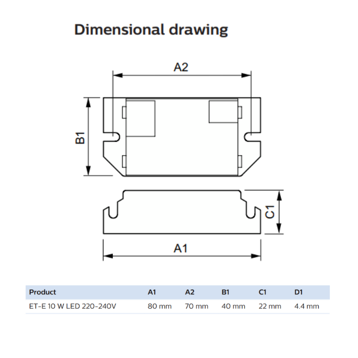 Philips Electronic Transformer (ET-E 10W LED 220V-240V / ET-E 60 220-240V 50/60Hz)