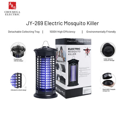 JY-269 Electric Mosquito Killer 1000V Powerful Insect Zapper UV Lamp for Home, Bedroom, Kitchen, Office