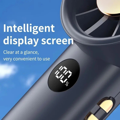 CEPMF005 High Speed Cooling Mini Handheld Fan with LED Display & 100 Adjustable Speed Settings, 3600mAh Battery
